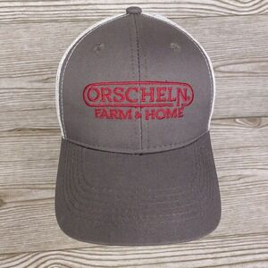 ORSCHELN FARM & HOME GRAY ADJUSTABLE SNAPBACK BASEBALL HAT CAP